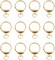 12pcs Round Spring Snap Hooks Swivel Ring Carabiner Clips Eyelet O Rings Buckle for Bags Belts Keychain Purses DIY Accessory (Gold)